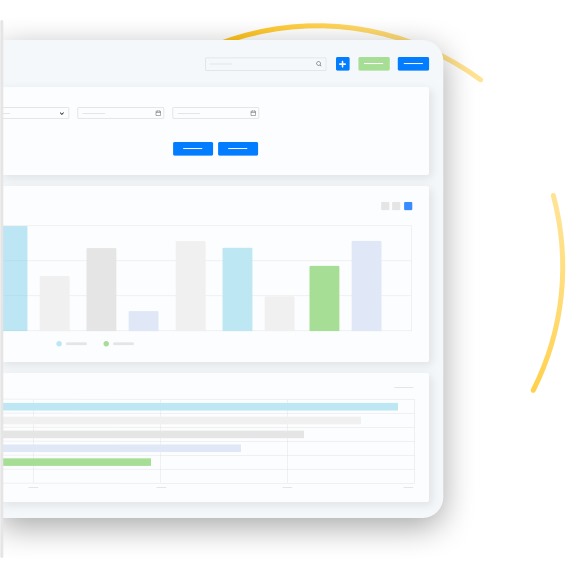 Graphic of a computer screen displaying a sales presentation and monitoring interface, featuring engagement metrics and a content library.