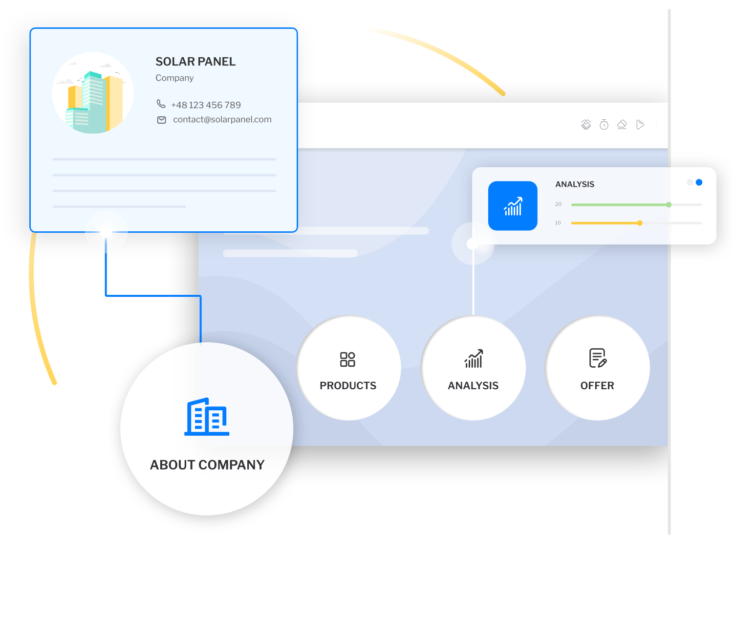 Sales presentation software within Salesbook showing an engaging and well-structured sales pitch.