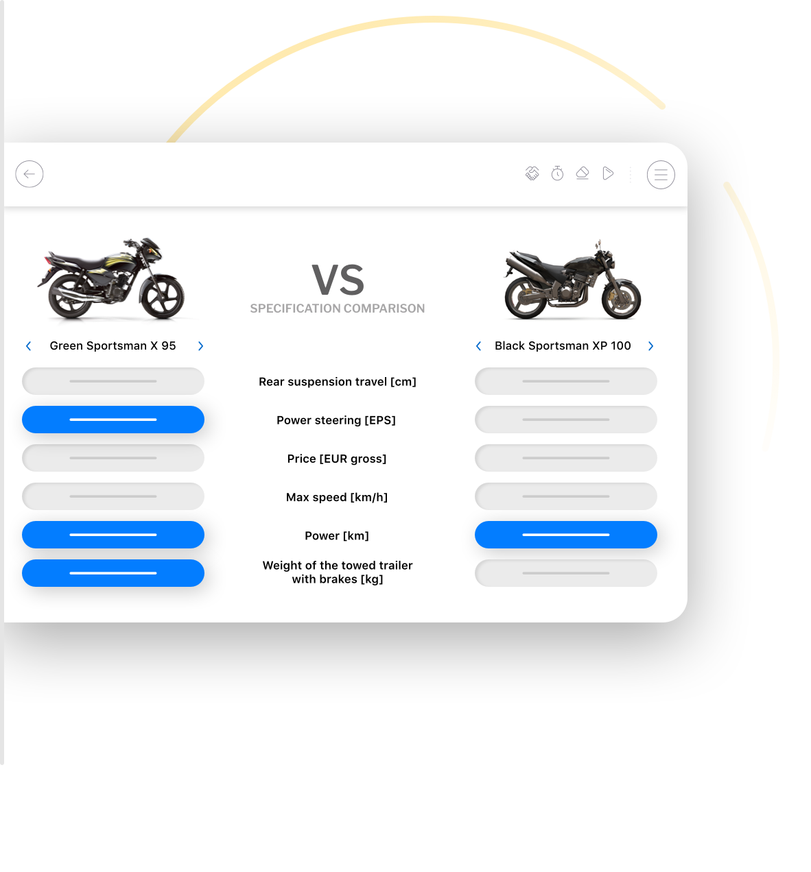 Screen depicting visually attractive sales arguments generated by Salesbook to aid in presentations.