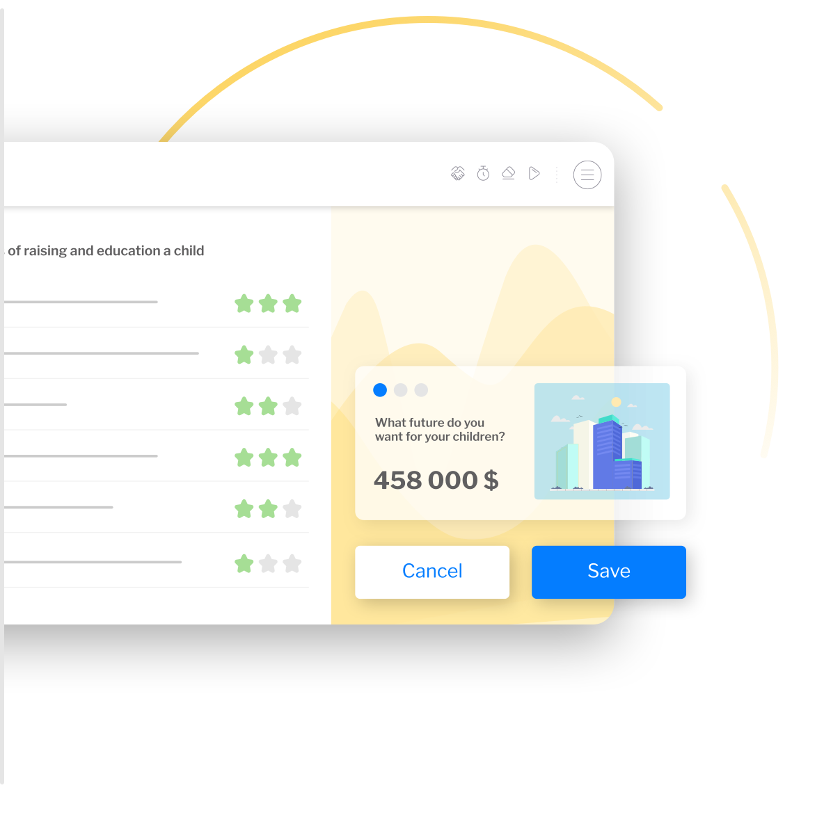 A visualization of the customer needs analysis module from Salesbook.