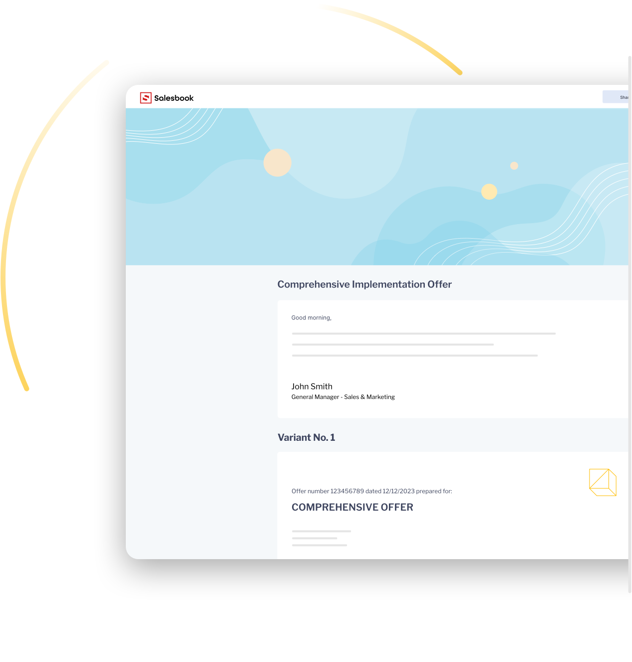 Graphical representation of automated meeting data integration with CRM in Salesbook.