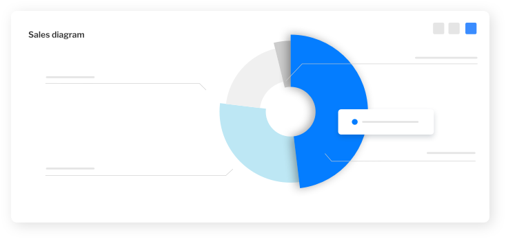 Detailed sales analytics platform interface with charts and data points for tracking sales performance.