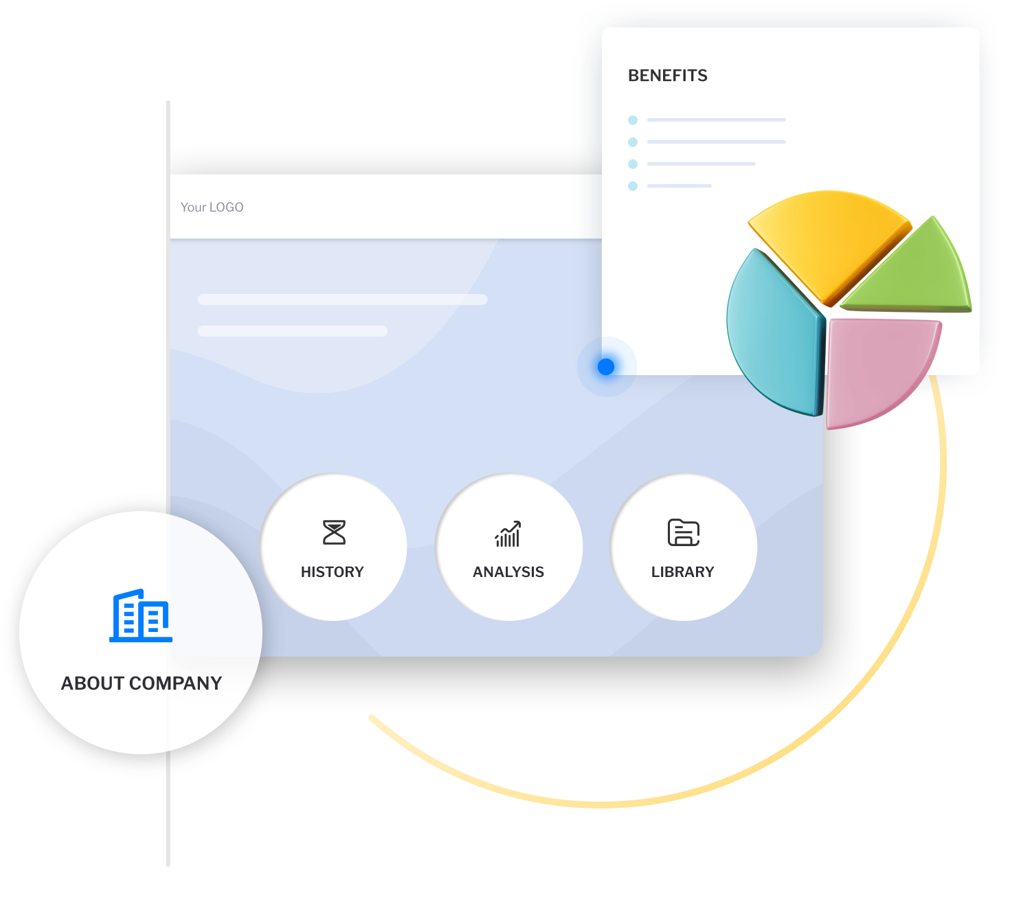 Interface of an HR training software displaying the company's values and culture to prospective candidates.