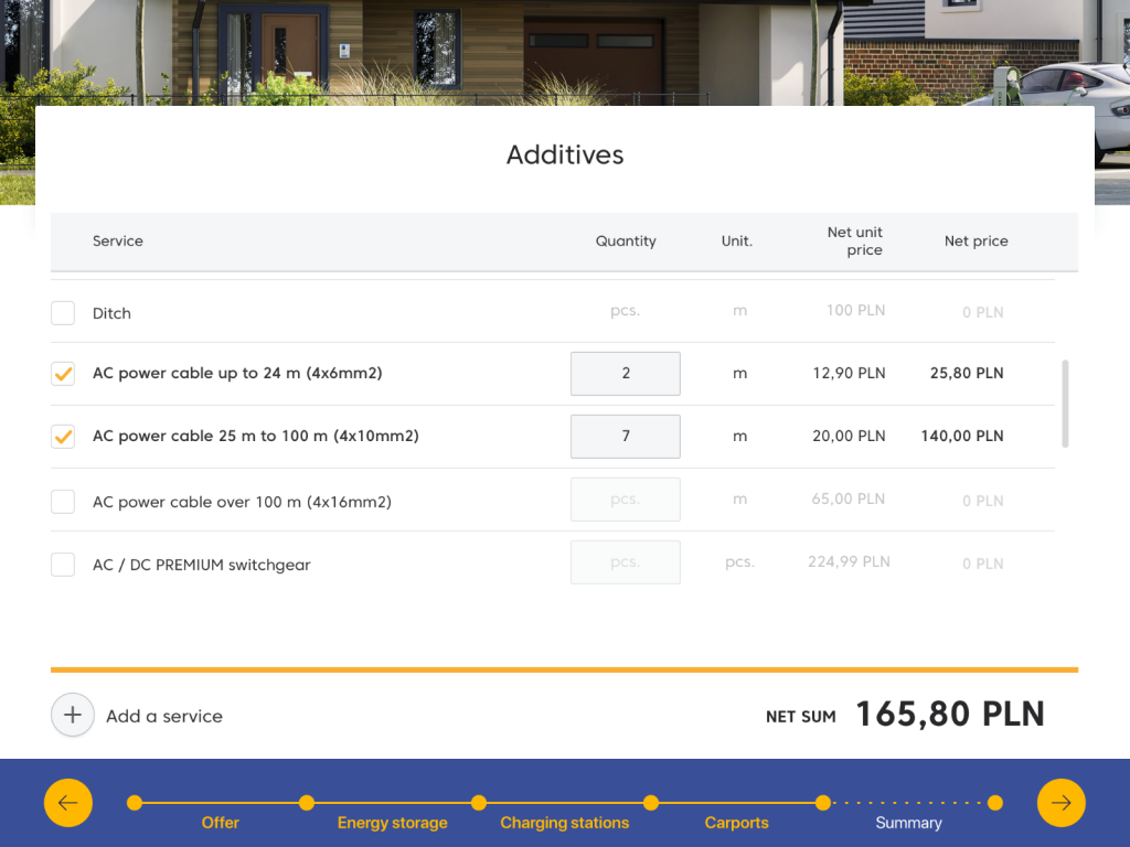 Additives. New features of Salesbook offer calculator