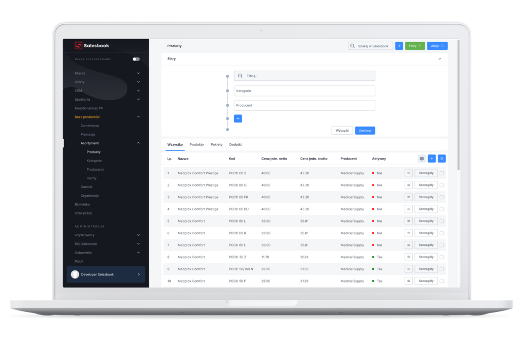 Fot. 3. Korzystanie z filtra pozwala szybciej znaleźć potrzebny produkt.