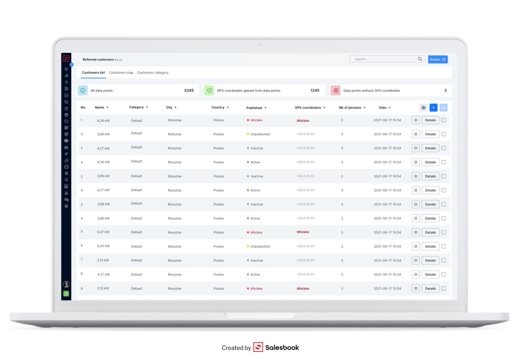 Reference Customers Module in Salesbook