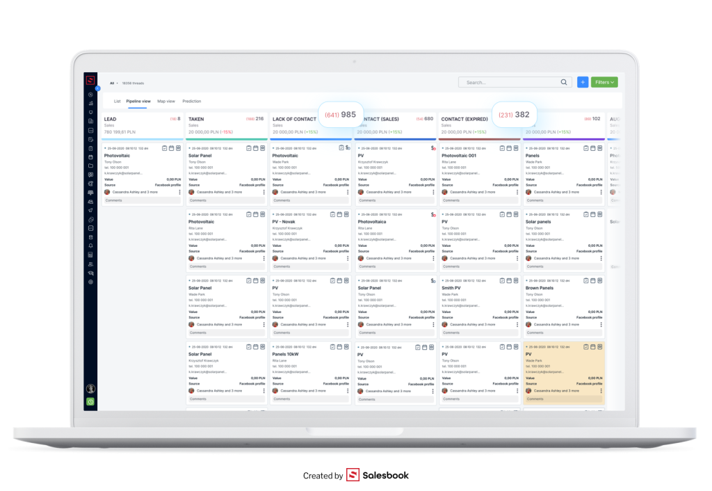 Task management software and the number of customers.