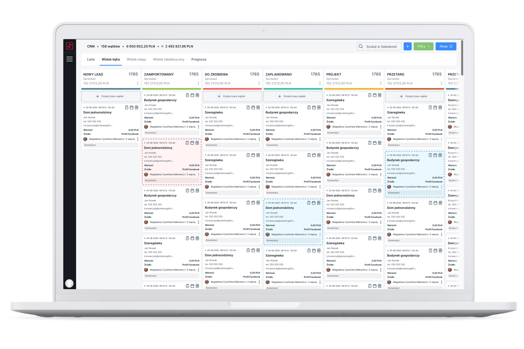 Fot. 8. W Salesbooku masz do dyspozycji przejrzysty panel.