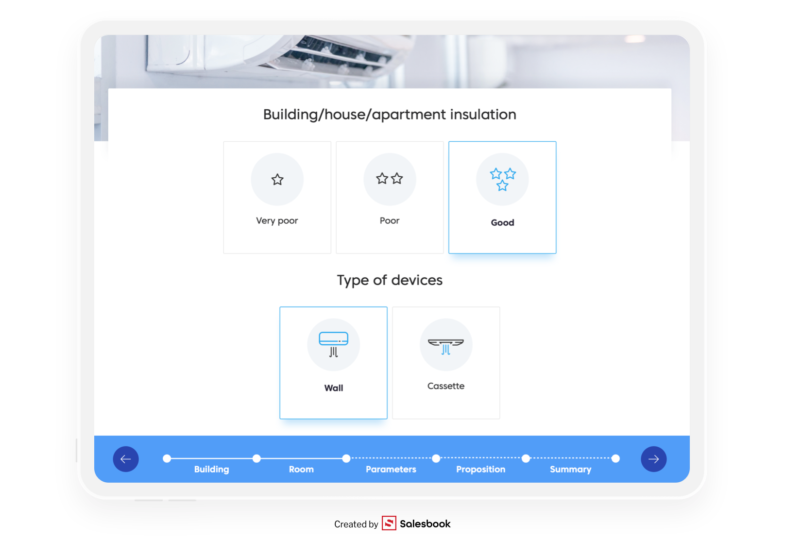 Fig. 8. Visualization of the needs analysis module for a company that sells air conditioning.