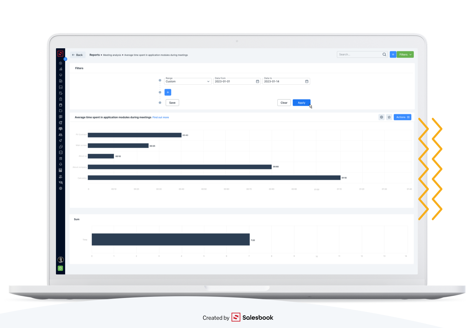 Pic. 17. With Salesbook you can analyze qualitative and quantitative data.