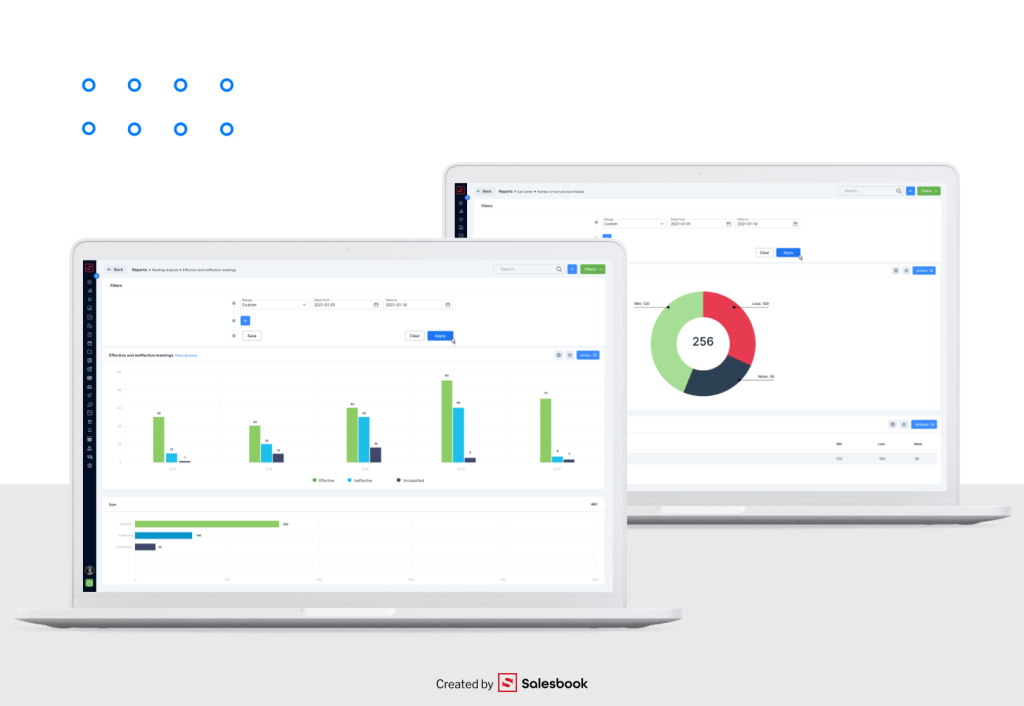 Salesbook for automotive offers an extensive reports module